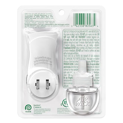 Air Wick Plug In Scented Oil Air Freshener for Home – Infused with Essential Oils, Adjustable Fragrance Control – Crisp Linen Scent – Includes 1 Warmer & 1 Refill