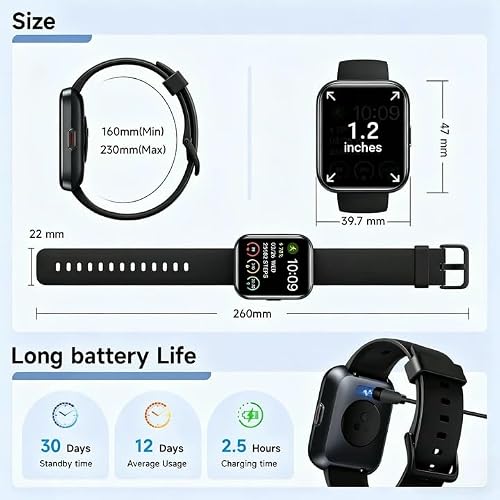 Quican Smart Watch for Women (Android/iPhone), 1.8" UHD Alexa Smart Women Watch with Calls/Messages, 3ATM 120+ Sport Modes Fitness Tracker Watch with SpO2/Heart Rate Monitor, Sleep/Activity Tracker