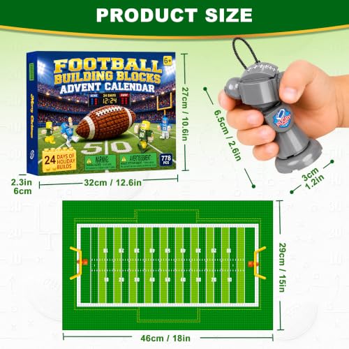 Football Advent Calendar 2026, 24 Days Building Blocks for Kids