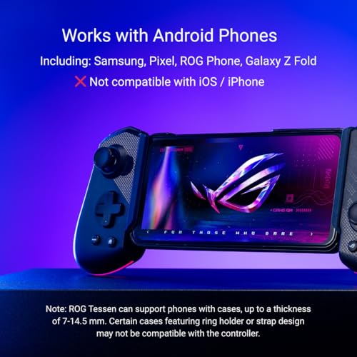 ASUS ROG Tessen Gaming Mobile Controller (foldable, one size fits all, on-the-fly key mapping, RGB lighting, 500Hz polling rate)