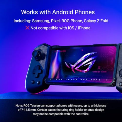 ASUS ROG Tessen Gaming Mobile Controller (foldable, one size fits all, on-the-fly key mapping, RGB lighting, 500Hz polling rate)