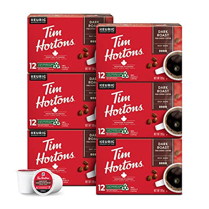 Tim Hortons Dark Roast Coffee, Single Serve Keurig K-Cup Pods, 72 Count