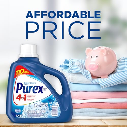 Purex Coldwater Liquid Laundry Detergent, 4.43 Liters, 110 Loads