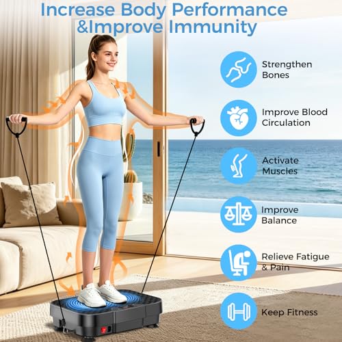 Vibration Plate Exercise Machine ,250 Levels Vibrating Plate