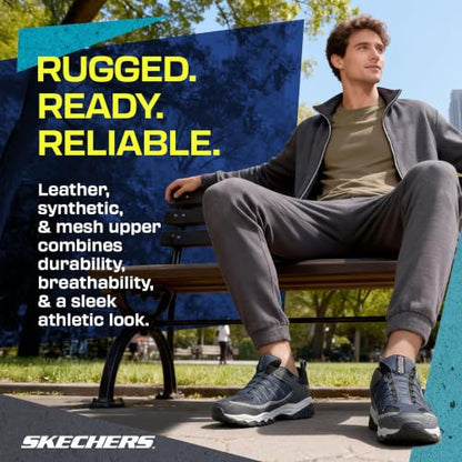 Skechers Men's After Burn M.Fit- Wonted Shoe, Navy/Grey, 10 M US
