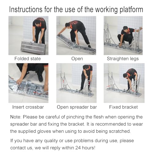 HIYOUGO Work Platform, Folding Portable Scaffolding, Work Scaffolding