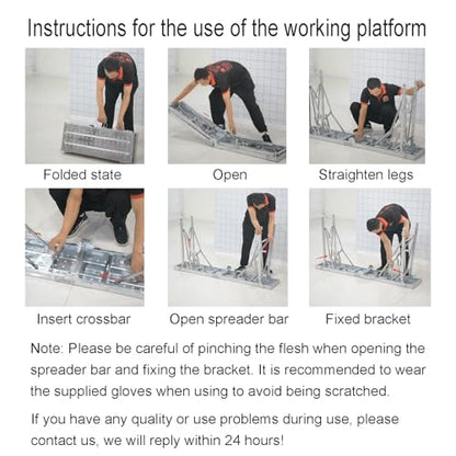 HIYOUGO Work Platform, Folding Portable Scaffolding, Work Scaffolding