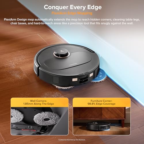 roborock Qrevo S5V Robot Vacuums and Mop, FlexiArm Edge Mopping