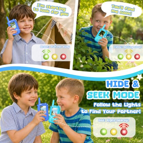 Wootoy Video Walkie Talkies for Kids, Toys for 3 4 5 6 7 Year Old Boy Gifts