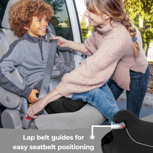 Diono Solana 2022, No Latch, Pack of 2 Backless Booster Car Seats, Lightweight, Machine Washable Covers, Cup Holders, Black Charcoal