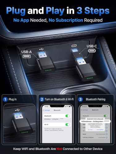 Mini Wireless CarPlay & Android Auto Dongle for Digital Media Receivers