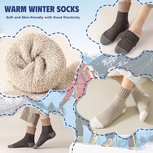 Stocking Stuffers for Men 5 Pairs Wool Mens Socks, Christmas Mens Gifts