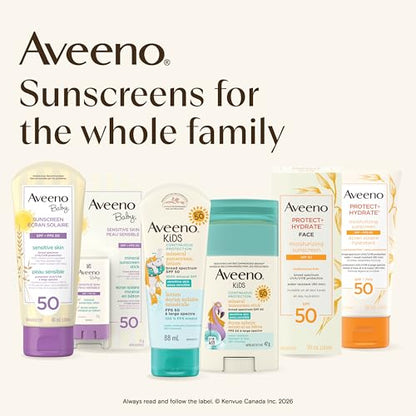 Aveeno Kids SPF 50 Mineral Sunscreen Lotion for Sensitive Skin, 88ml