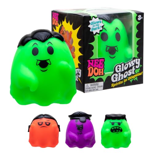Schylling Needoh Needohween Glowy Ghost - Sensory Squeeze Toy - (Pack of 1)