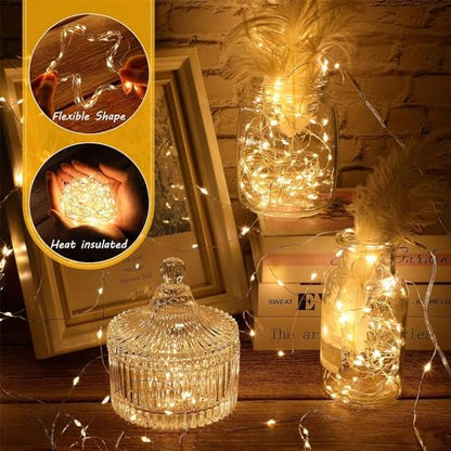 Fairy Lights Plug in, Nopsra 40ft 100 LED Indoor Outdoor String Lights,Twinkle String Lights for Bedroom with Remote and Timer 8 Modes Starry Lights DIY Wedding Christmas Decoration Warm White
