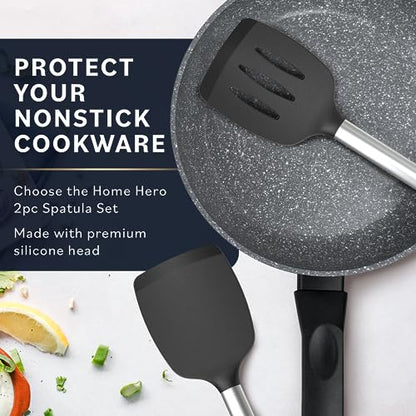 Home Hero 2 Pcs Heat Resistant Silicone Kitchen Utensil Set