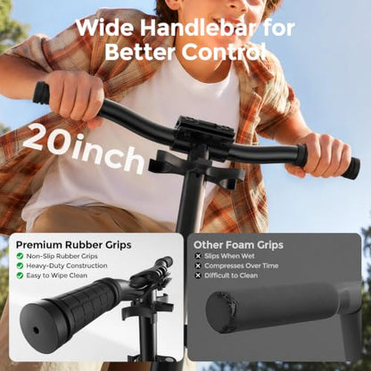 WAYPLUS Kick Scooter for Ages 6+,Kid, Teens & Adults. Max Load 240 LBS. Foldable, Lightweight, 8IN Big Wheels for Kids, Teen and Adults, 4 Adjustable Levels. Bearing ABEC10
