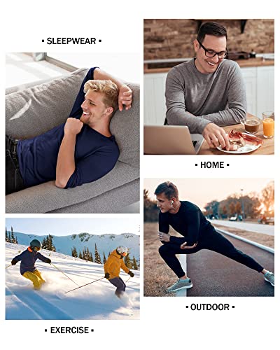 Roadbox Men's Thermal Underwear Set Fleece Lined Compression Long Johns