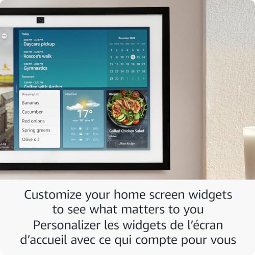 Amazon Echo Show 15 (newest model), Full HD 15.6” kitchen hub for home organization, with built-in Fire TV and Alexa, Designed for Alexa+