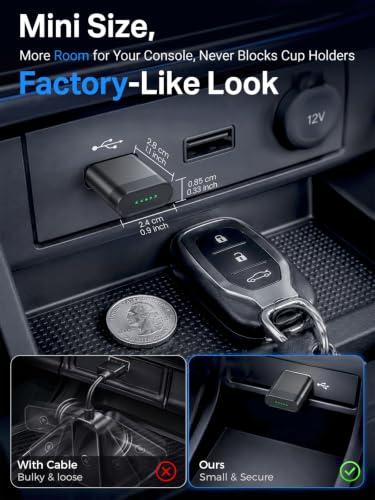 Mini Wireless CarPlay & Android Auto Dongle for Digital Media Receivers