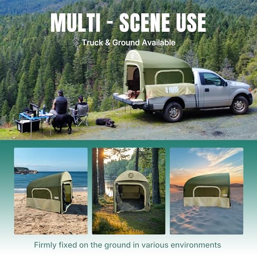 Niphean Truck Bed Tent Inflatable Camping Tent 5.5ft-8ft for 2+1 People