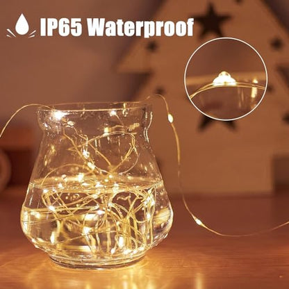 Fairy Lights Plug in, Nopsra 40ft 100 LED Indoor Outdoor String Lights,Twinkle String Lights for Bedroom with Remote and Timer 8 Modes Starry Lights DIY Wedding Christmas Decoration Warm White