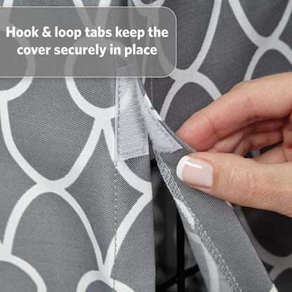 MidWest Homes for Pets Dog Crate Cover with Teflon Fabric Protector, Privacy Crate Cover Fits Midwest and New World 60.96cm Long Dog Crates, Machine Wash and Dry, CVR24T-GY