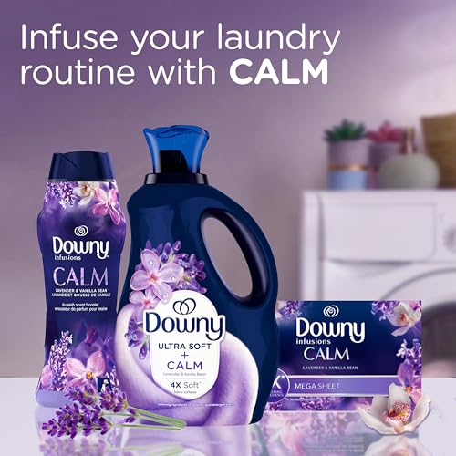 Downy Ultra Soft Fabric Softener Liquid, Calm, Lavender and Vanilla Bean, 3.31L