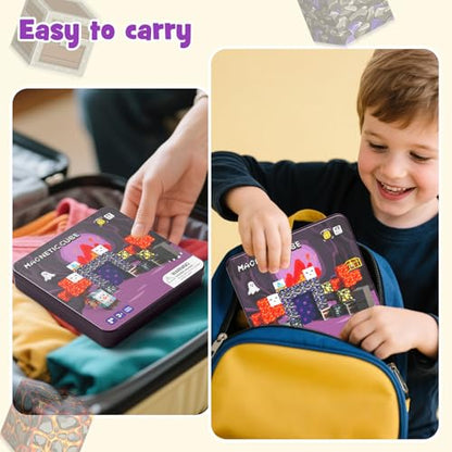 WMXDU Travel Magnetic Blocks Set: Bottle-Light Role Play for Boys 3-8