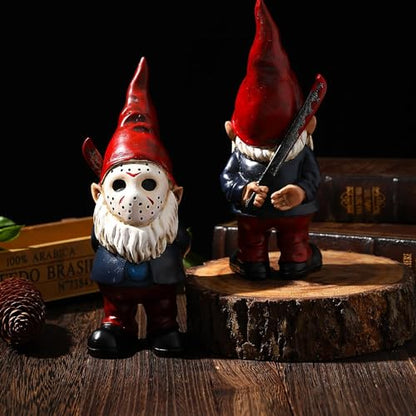 Garden Gnome Statue Decoration Garden Decor Horror Gnomes Boo Basket