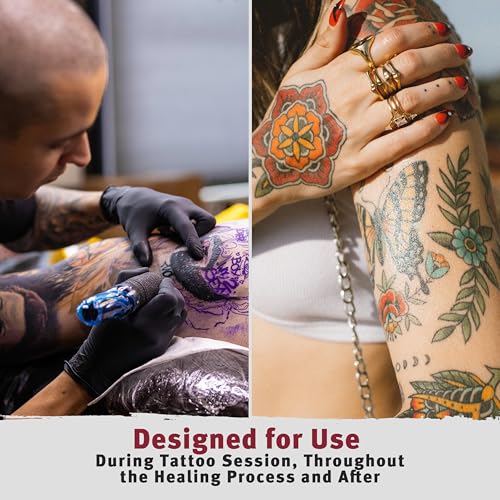 Hustle Butter Tattoo Aftercare 5oz Tattoo Balm, Heals + Protects New Tattoos and Rejuvenates Older Tattoos - 100% Vegan Tattoo Cream No-Petroleum