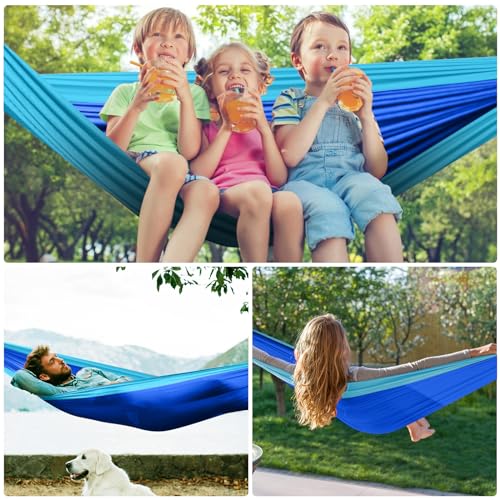 Camping Hammock Double Lightweight Nylon Hammock with Tree Straps