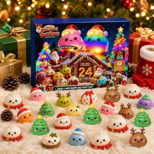 Christmas Advent Calendar 2026 Squishies, 24 Days Countdown Gift，01 | Christmas Advent Calendar with 24 Cute Mini Squishies for Christmas Countdown Calendar 2026 Xmas Holiday Gifts