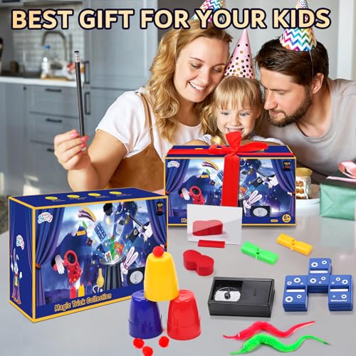 Skirfy Magic Kit - Magic Tricks for Kids Age 6-8, Perfect Magic Toys for Kids for Kids Boys Girls