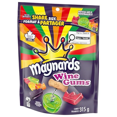 Maynards, Wine Gums Candy, Gummy Candy, Sharing Size, 315 g, Prepared in Canada (Pack of 2)