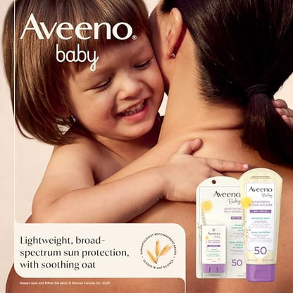 Aveeno Baby SPF 50 Mineral Sunscreen Lotion for Sensitive Skin, 88mL