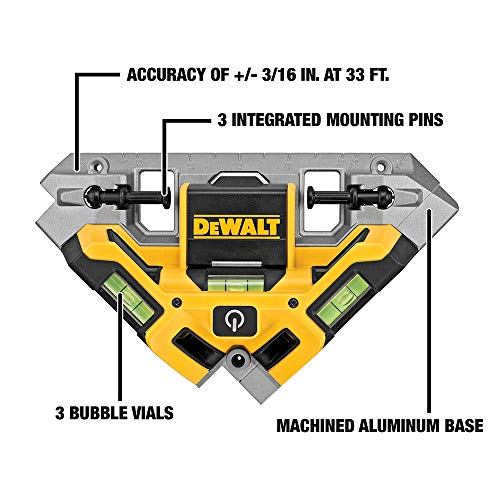 DEWALT DW0802 33'. Laser Square , Yellow