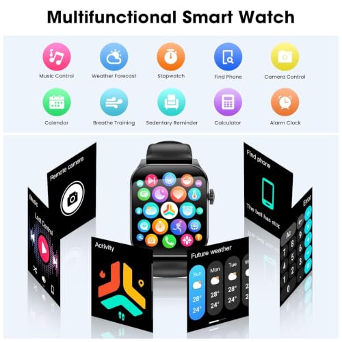 Curve Smart Watch for Men Women, 1.91" Smartwatches with 120+ Sport Modes, Fitness Tracker with Bluetooth Call, Waterproof Activity Tracker Smartwatch for iOS Android Phones