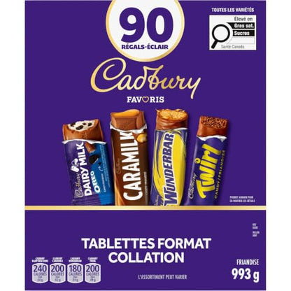 Cadbury Assorted Treat-Sized chocolatey candy 90ct