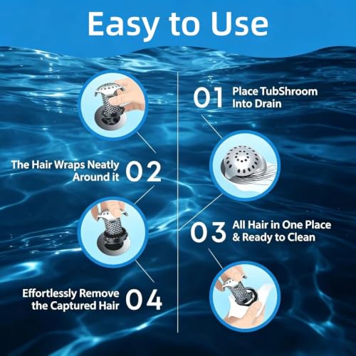 Bath Tub Drain Protector Hair Catcher Strainer Stainless Steel