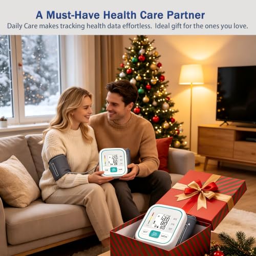 Blood Pressure Monitor,Automatic Digital BP Machine with Large LCD Display,Adjustable Blood Pressure Cuff for Home Health Monitoring with 2×99 Sets Memory, Green