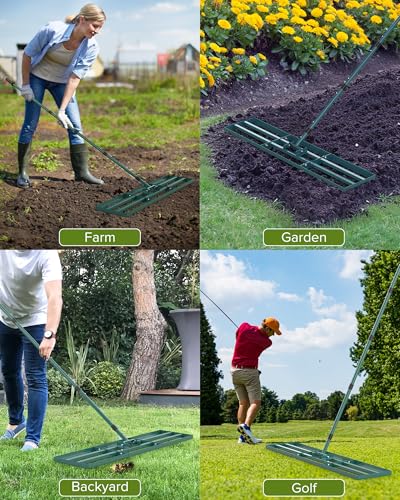 Lawn Leveling Rake, 30x10 Inch Lawn Leveler Tool