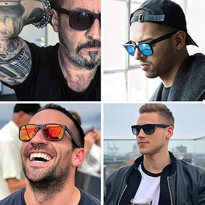 MAXJULI Polarized Big Sunglasses for Men and Women with Big Heads,UV400 Protection Rectangular Sun Glasses,Ideal for Driving Cycling and Running 8806（Grey+Revo Pink）