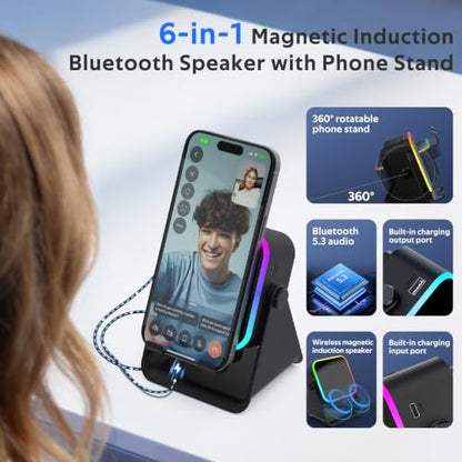 Wireless Induction Audio Speaker Stand, Birthday Gifts for Men Dad Him Boy