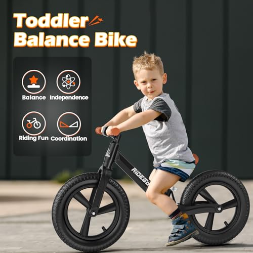 Ridego 14 Inch Balance Bike for Kids 3-6 Year Old with Lightweight Frame