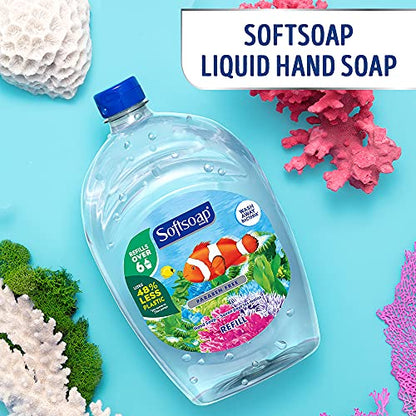 Softsoap Antibacterial Liquid Hand Soap Refill - Aquarium Series - Fresh Scent- Moisturizing Hand Wash, Savon a Main, Dermatologically Tested, for Soft Smooth Skin, 1.47 Liters (Pack of 1) (Packaging May Vary)