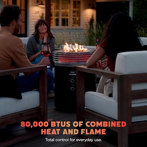 Ninja Fireside360 Smokeless Fire Pit/Patio Heater, Black, OF101C
