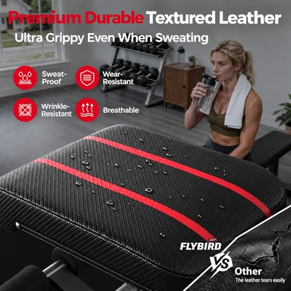 FLYBIRD Adjustable Weight Bench, Full Body Workout Bench for Home Gym