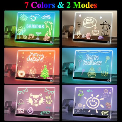 Exbelle16“ LED Drawing Board for Kids Birthday Gift 7 Colors Light