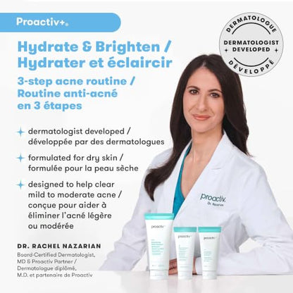 Proactiv+ 3 Step Advanced Skincare Acne Treatment – Salicylic Acid Face Wash, Benzoyl Peroxide Pore Minimizing Treatment, and Salicylic Acid Hydrating Moisturizer - 30 Day Complete Acne Skin Care Kit